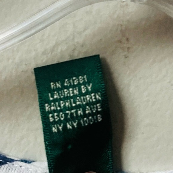 Lauren Ralph Lauren Blue Floral Ruffle Neck Cotton Sleeveless Top Womens Medium - Picture 9 of 12